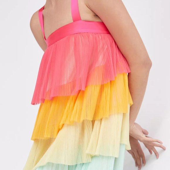 Anthropologie Multicolor Tiered Midi Dress - Picture 5 of 5